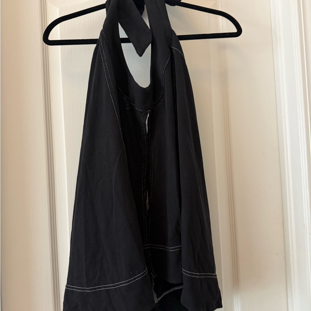 Free People Black Halter Tank Top